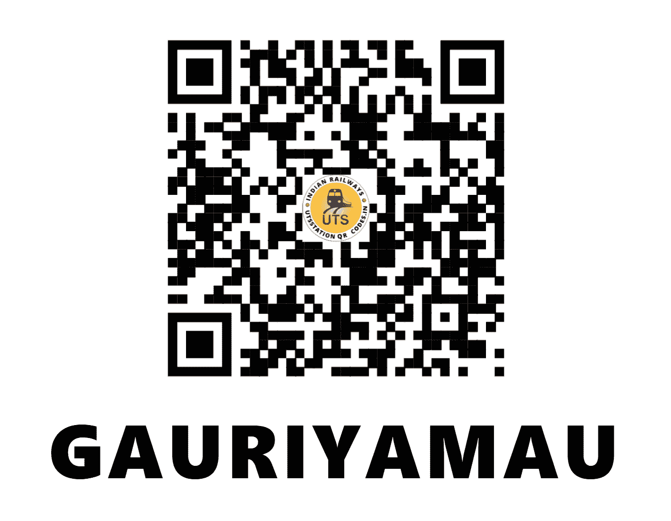UTS QR Code for GAURIYAMAU - GMU (NR - UTTAR PRADESH)
